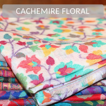 tole Cachemire kani  motif floral chle