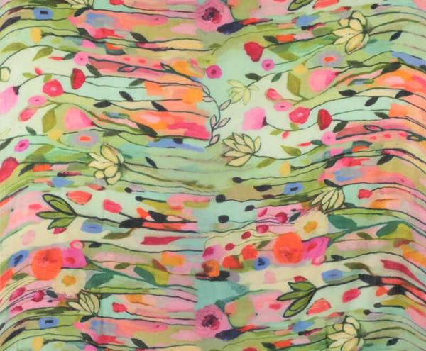 Floral Wool Square Scarf