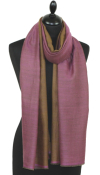 Pashmina bicolore magenta-bistre