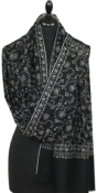 Pashmina noir brod main