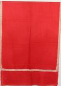 Pashmina Rouge Brodé à la Main