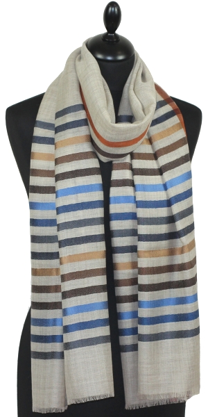 Étole Laine et Soie beige