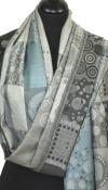 Grey-Blue-Black Silk Scarf