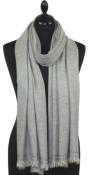 Slate Grey Cashmere & Wool Shawl