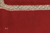 Pashmina bordeaux brodé main
