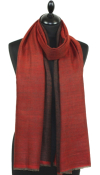 Pashmina bicolore rouge-noir