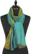 Pashmina Bicolore Turquoise-Or