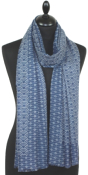 Écharpe Cachemire bleu jean