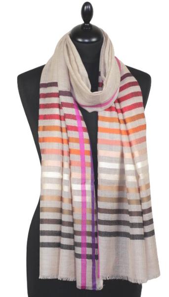 Étole en Laine et Soie Beige