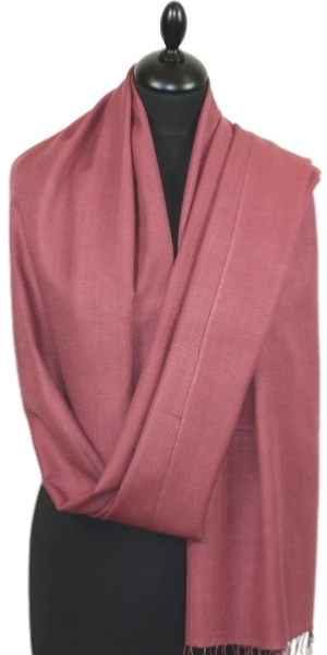 Pashmina Bois de Rose - Étole Cachemire Soie