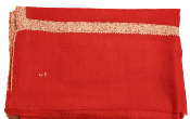 Pashmina rouge brodé main