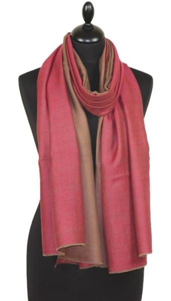 Pashmina Bicolore Fuchsia-Beige