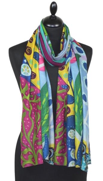 Écharpe Cachemire Forêt Tropicale