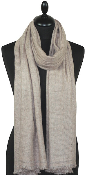 Étole Laine et Cachemire Beige Doré