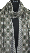 Écharpe Cachemire taupe-vert