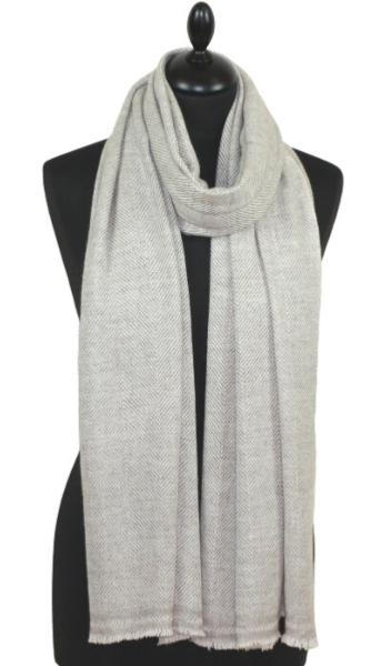 Étole Laine et Cachemire Beige Clair