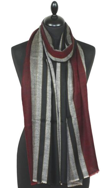 Pashmina Noir-Gris-Rouge
