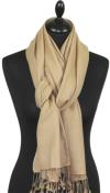 Pashmina Beige Doré - Étole Cachemire Soie