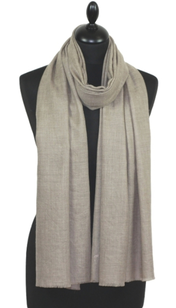 Pashmina beige gris naturel