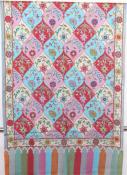 Étole Cachemire Multicolore Floral Brodée