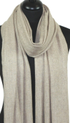 Étole cachemire beige gris