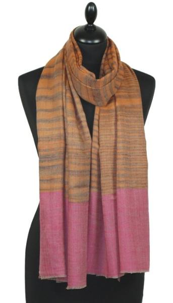 Pashmina Orange-Noir-Fuchsia