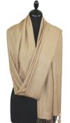 Pashmina Beige Doré - Étole Cachemire Soie