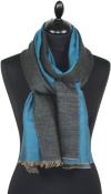 Pashmina Bicolore Noir-Bleu