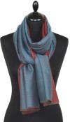 Pashmina Bicolore Bleu-Rouge