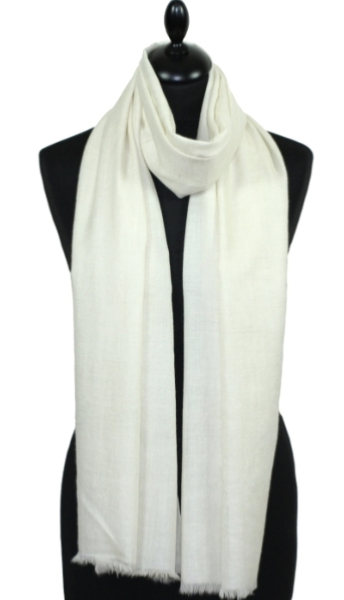Pashmina ivoire naturel