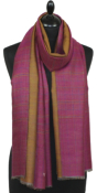 Pashmina bicolore fuchsia-bistre