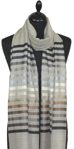 Étole Laine et Soie beige