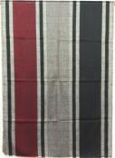 Pashmina 100% Cachemire Noir-Gris-Rouge