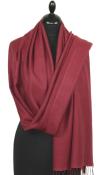 Pashmina Bordeaux - Étole Cachemire Soie