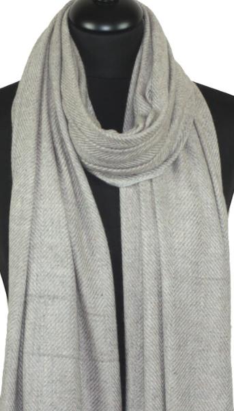 Étole Laine et Cachemire Beige-Écru