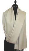 Pashmina Beige Nuage - Étole Cachemire Soie