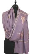 Pashmina valériane brodé main