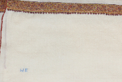 Pashmina ivoire brodé main