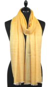 Châle en laine jaune soleil