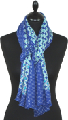 Écharpe Cachemire bleu roi-turquoise