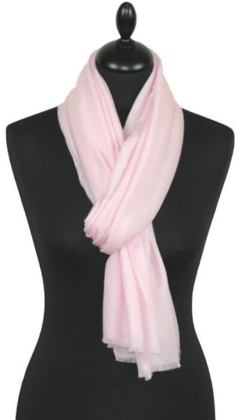 Écharpe Cachemire Rose Poudré