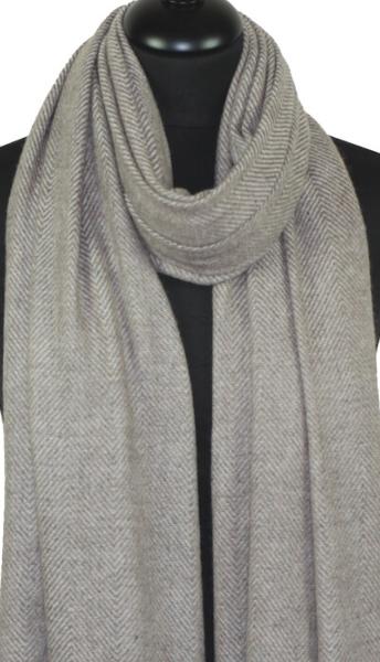 Étole laine et cachemire Brun Rosé