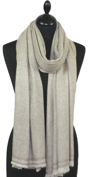 Étole Laine et Cachemire Beige Sable
