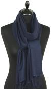 Pashmina Bleu Marine - Étole Cachemire Soie
