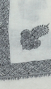 Pashmina ivoire brodé main