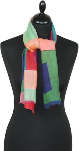 Play of Colors Wool Square Scarf