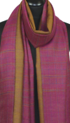Pashmina bicolore fuchsia-bistre