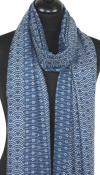 Écharpe Cachemire bleu jean