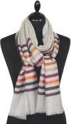 Ecru Wool & Silk Scarf