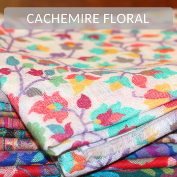 Étole Cachemire Motif Floral